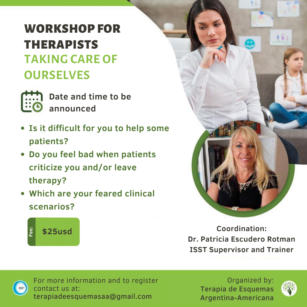 WORKSHOP FOR THERAPIST TAKING CARE OF OURSELVES