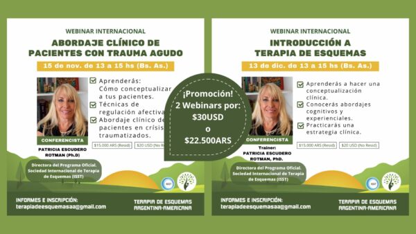 Oferta 2 Webinars por $30USD o $25ARS